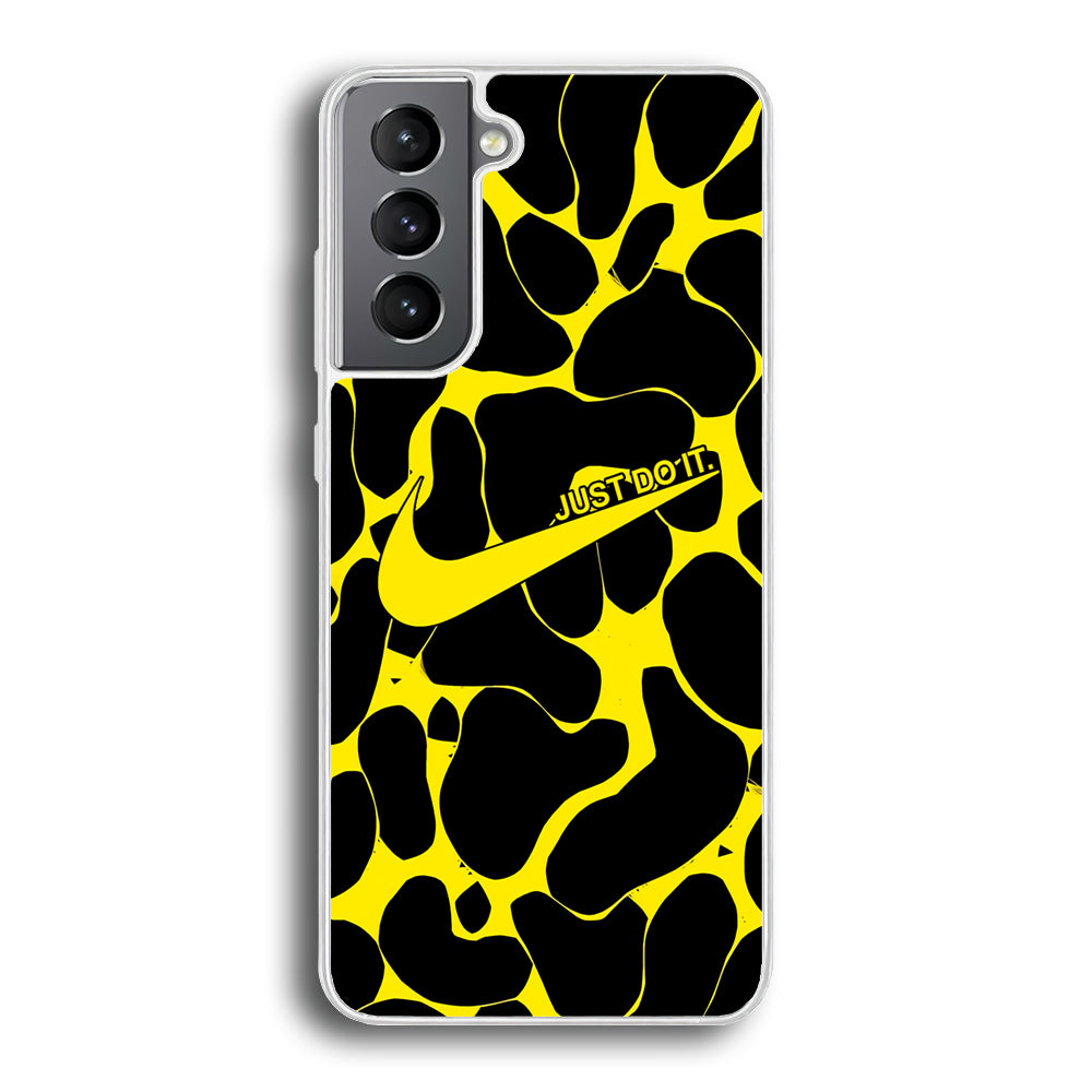 Nike Yellow Pattern Just Do It Samsung Galaxy S21 Plus Case