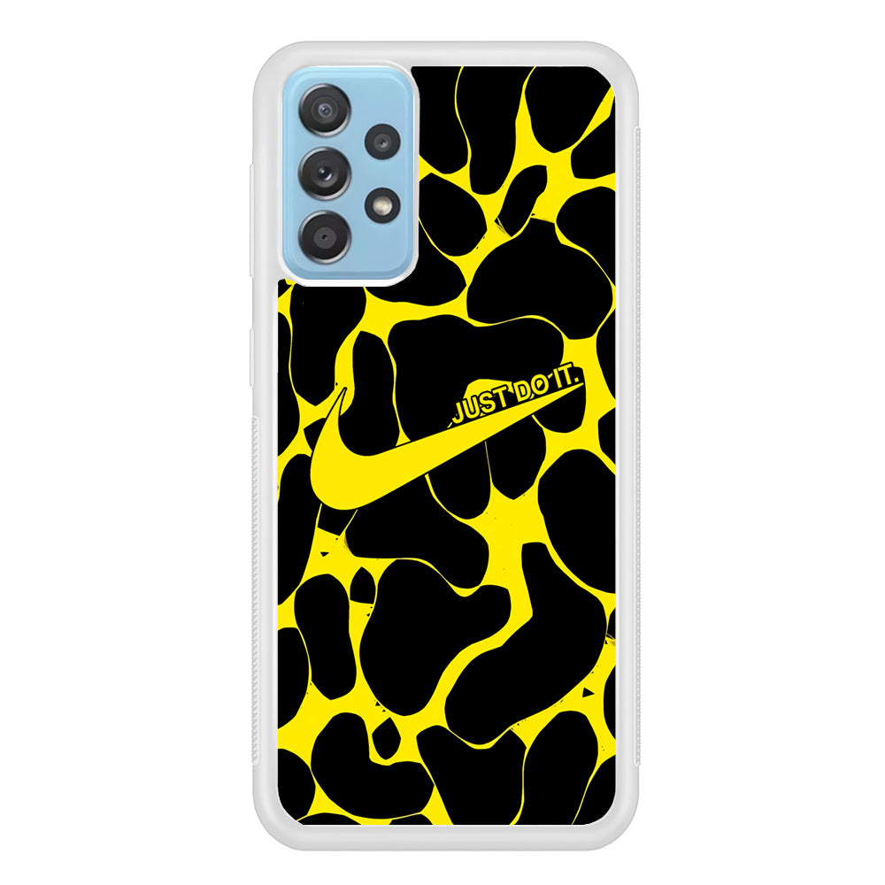 Nike Yellow Pattern Just Do It Samsung Galaxy A72 Case