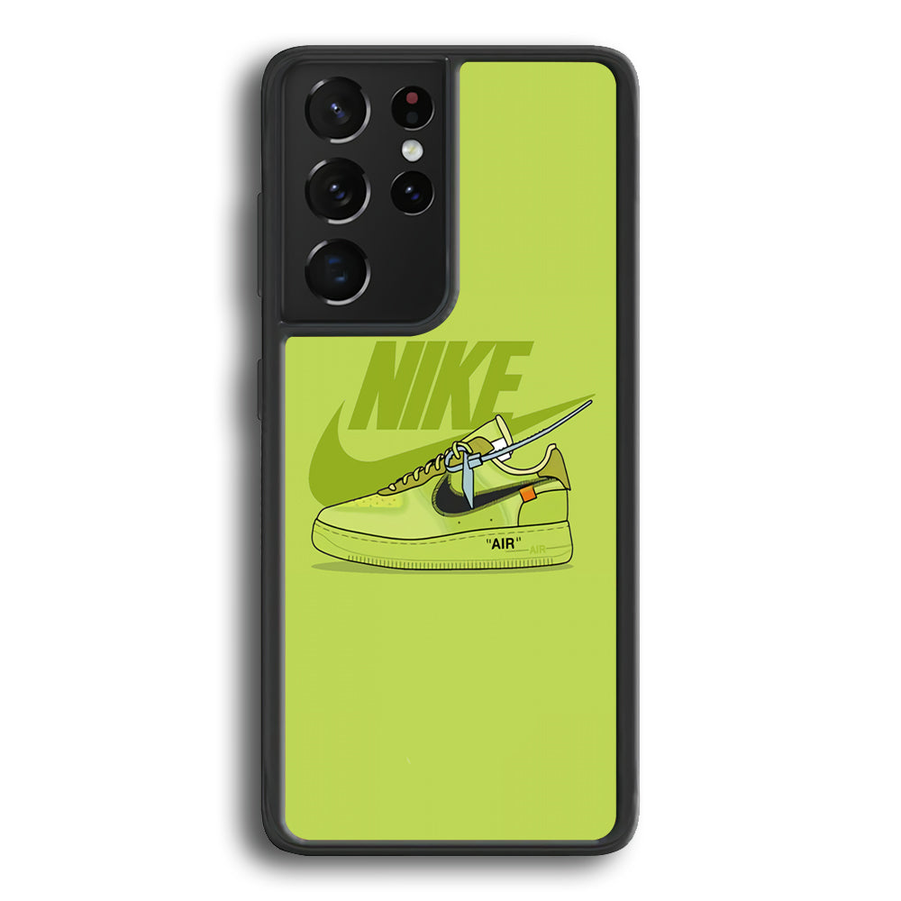 Nike Air Lime Green Samsung Galaxy S21 Ultra Case - Ezzystore