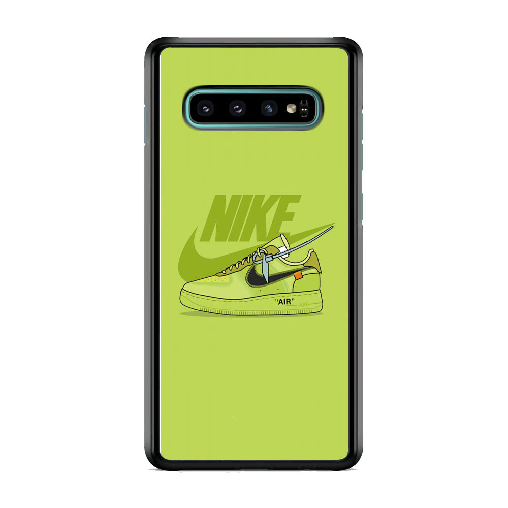 Nike Air Lime Green Samsung Galaxy S10 Plus Case
