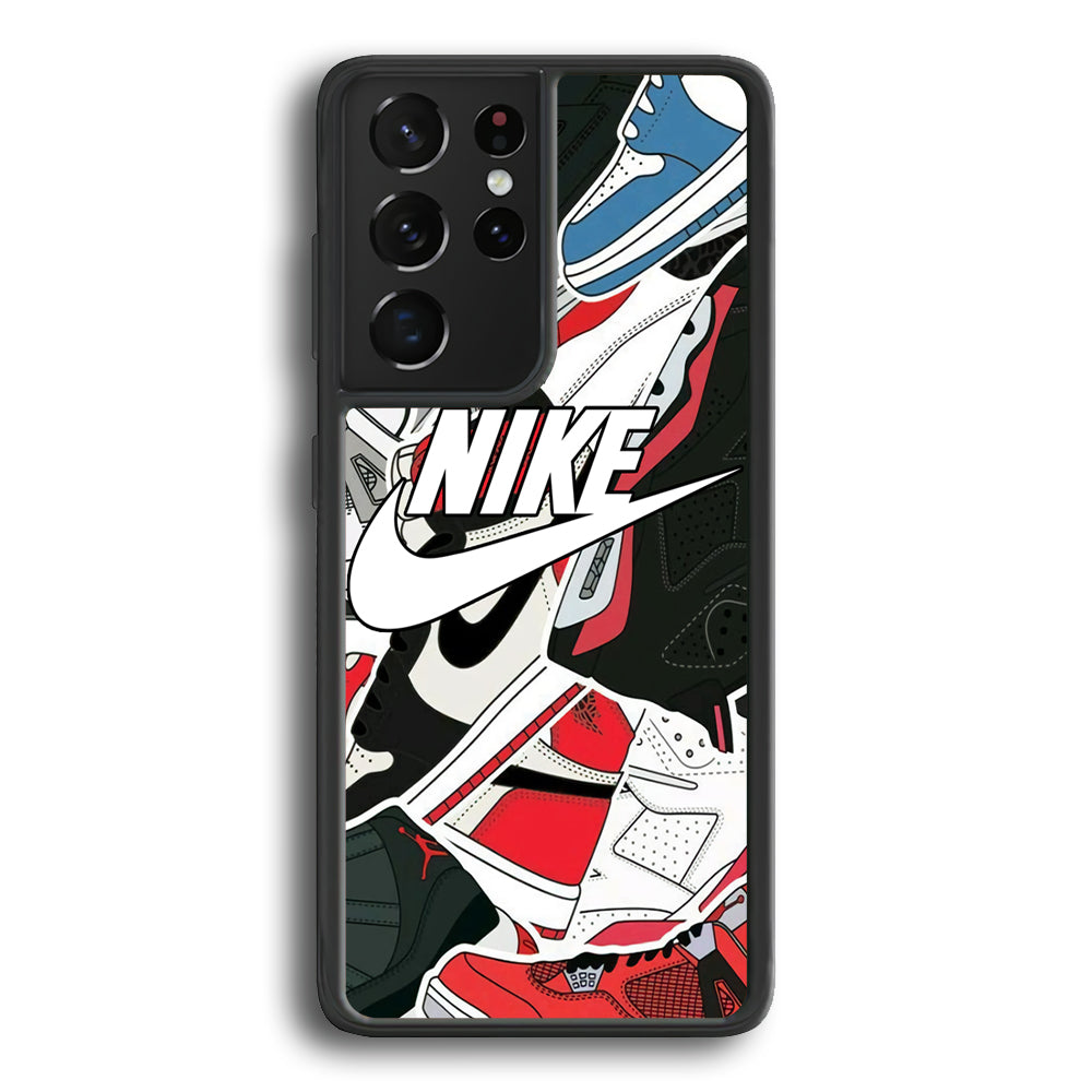 Nike Logo Shoes Samsung Galaxy S21 Ultra Case - Ezzystore