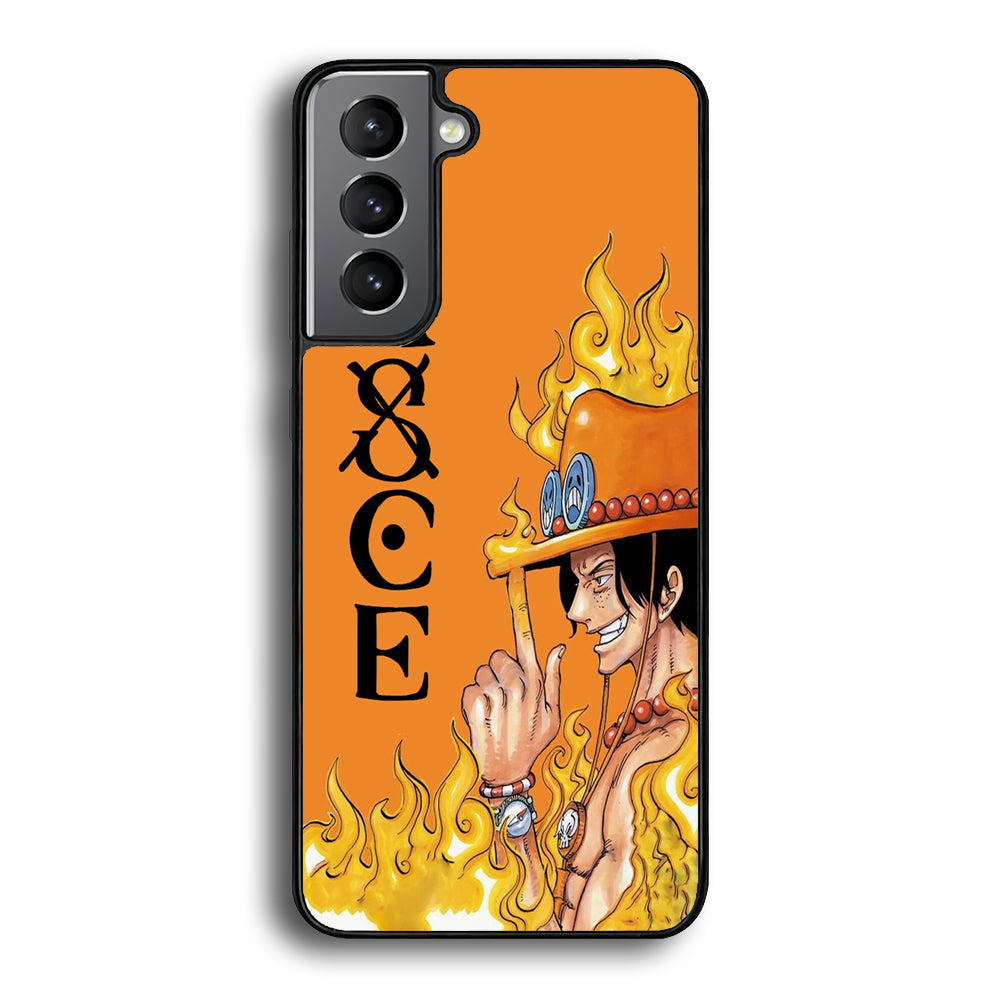 One Piece Ace Orange Tatto Samsung Galaxy S21 Case