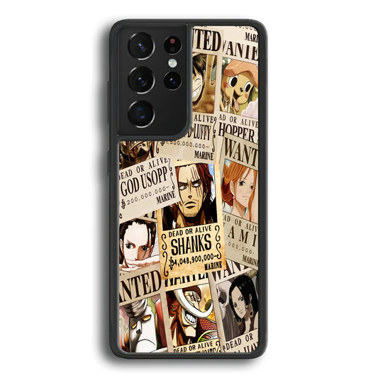 One Piece Wanted Poster Samsung Galaxy S21 Ultra Case - Ezzystore