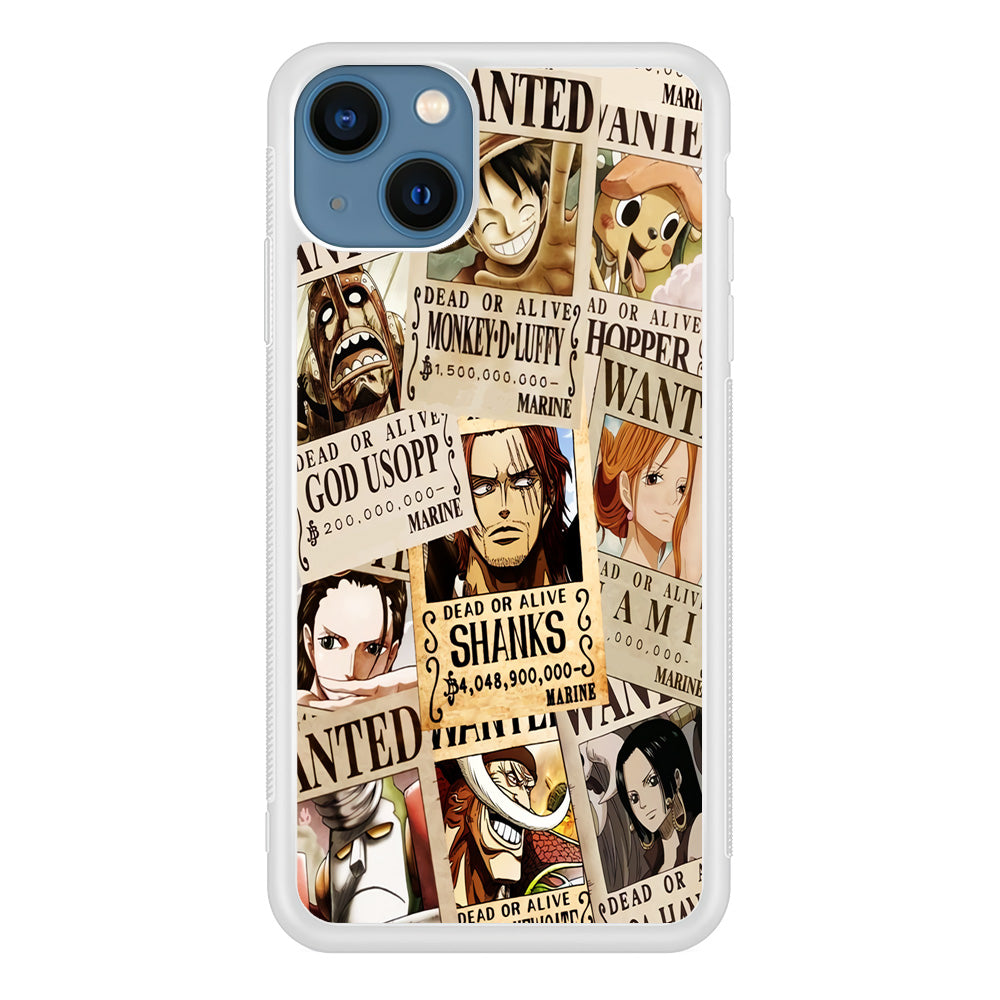 One Piece Wanted Poster iPhone 13 Case