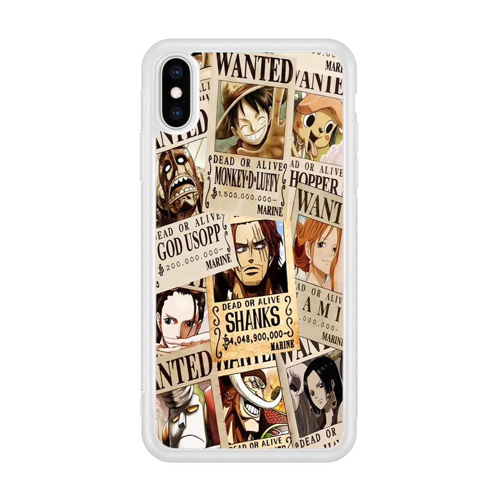 One Piece Wanted Poster iPhone X Case