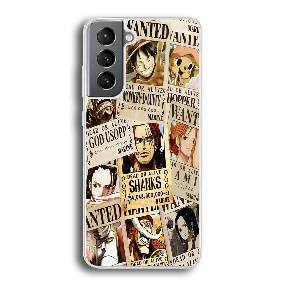 One Piece Wanted Poster Samsung Galaxy S21 Plus Case