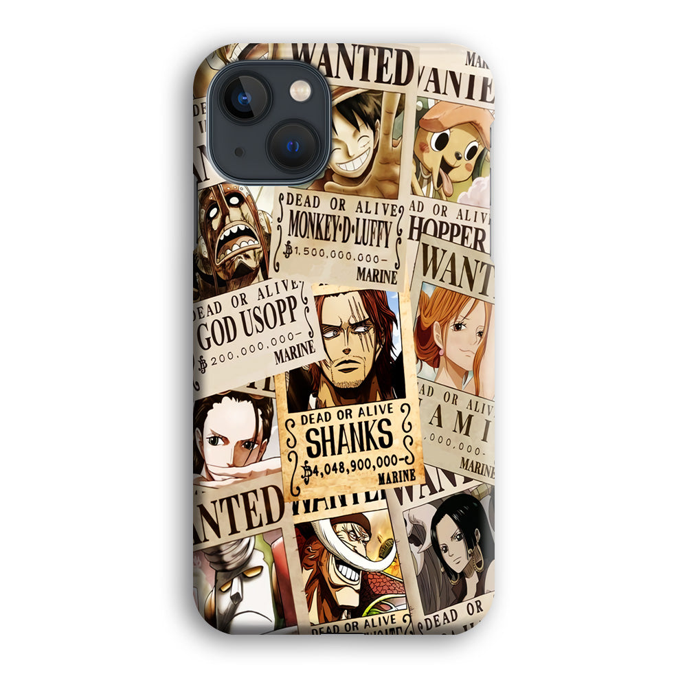One Piece Wanted Poster iPhone 13 Case