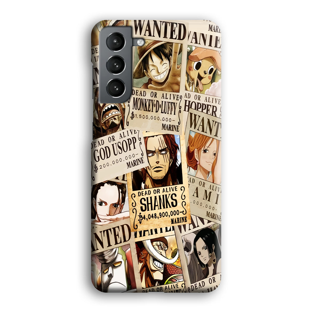 One Piece Wanted Poster Samsung Galaxy S21 Plus Case