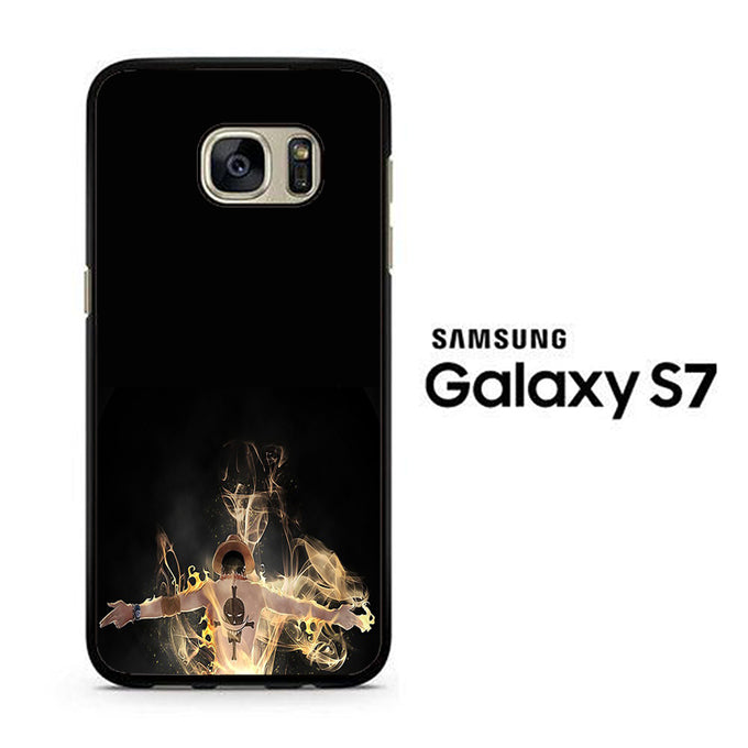 One Piece Ace Black Samsung Galaxy S7 Case