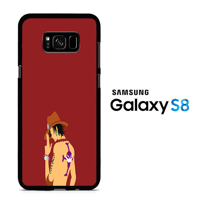 One Piece Ace Maroon Samsung Galaxy S8 Case