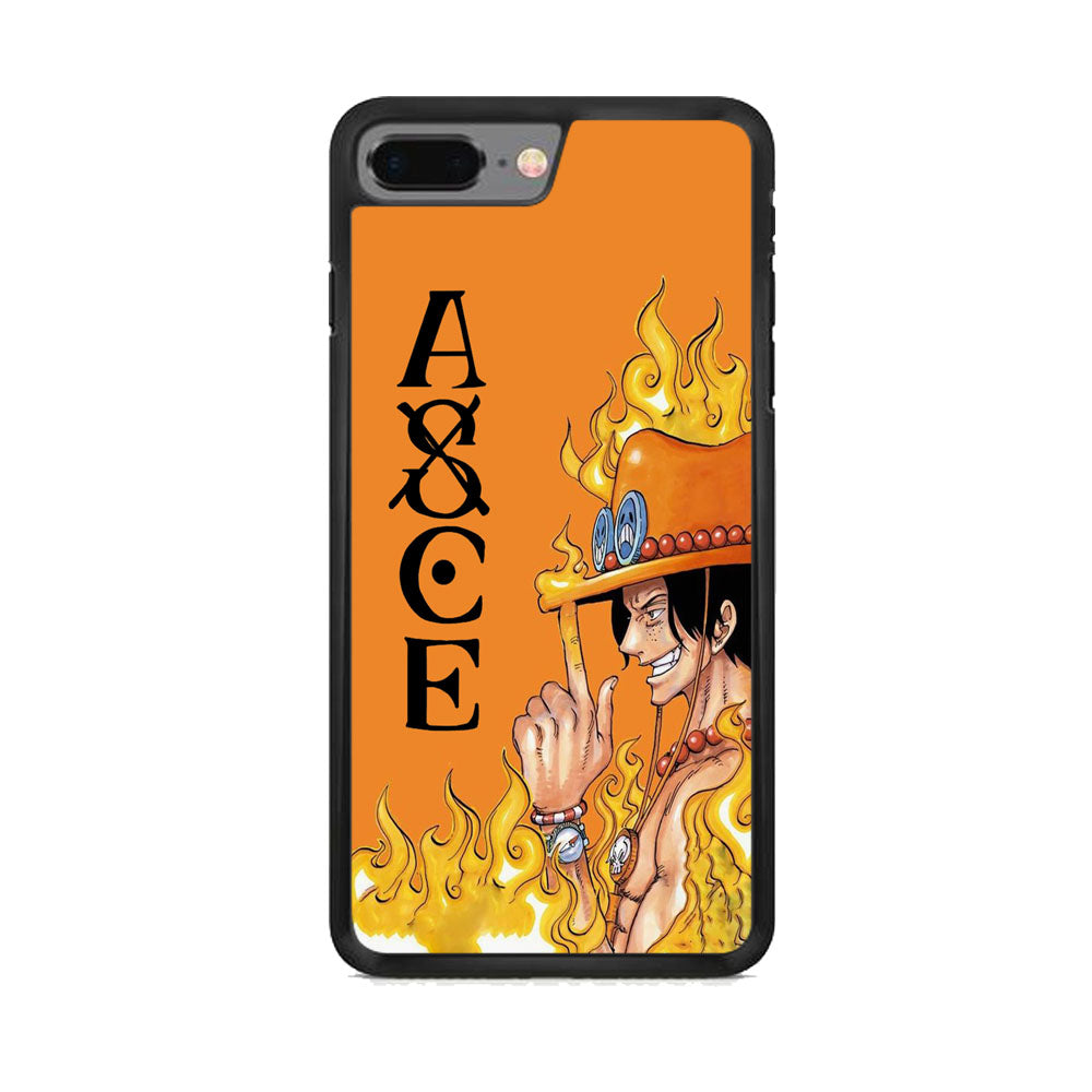 One Piece Ace Orange Tatto iPhone 8 Plus Case