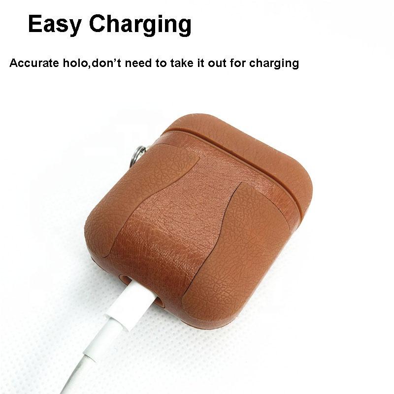 Royal Colour Skin PU Leather Protective Case Cover For Apple Airpods