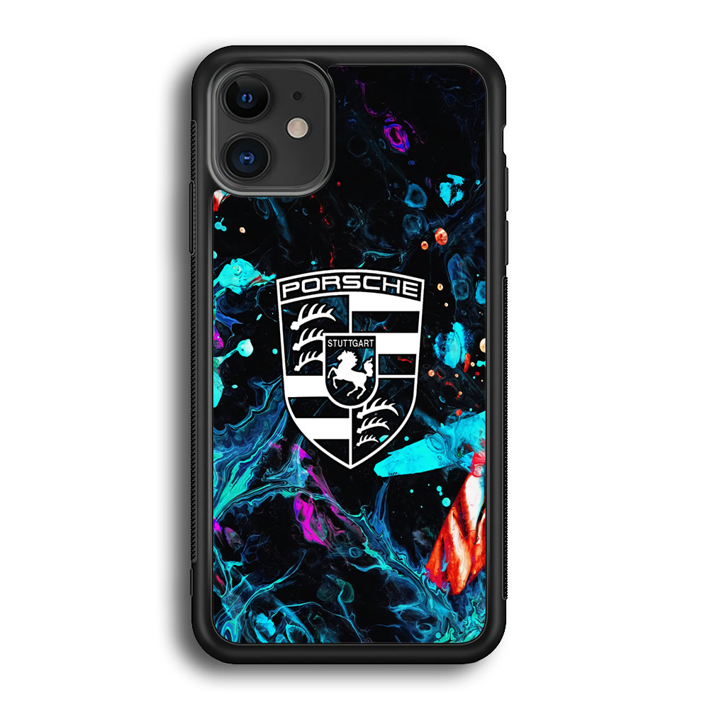 Porsche Logo Marble iPhone 12 Case - Ezzystore
