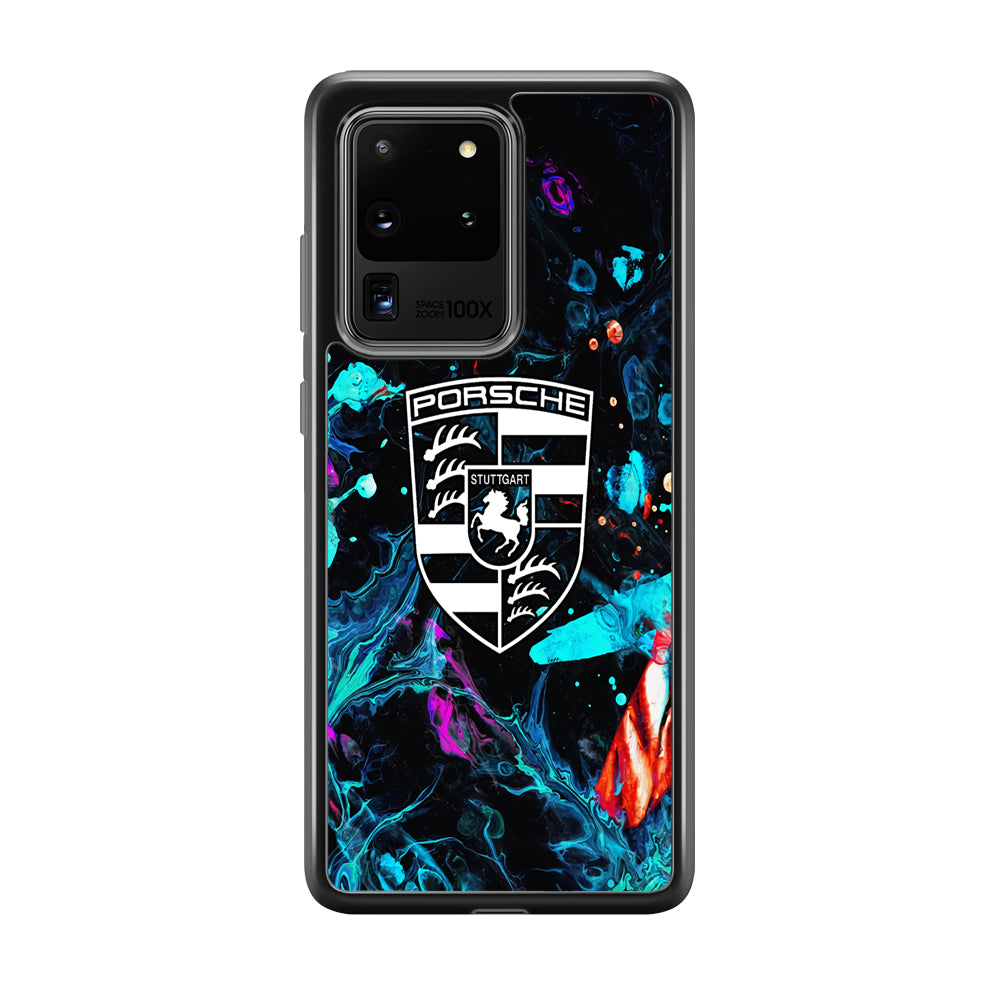 Porsche Logo Marble Samsung Galaxy S20 Ultra Case - Ezzystore