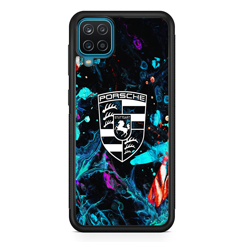 Porsche Logo Marble Samsung Galaxy A12 Case - Ezzystore