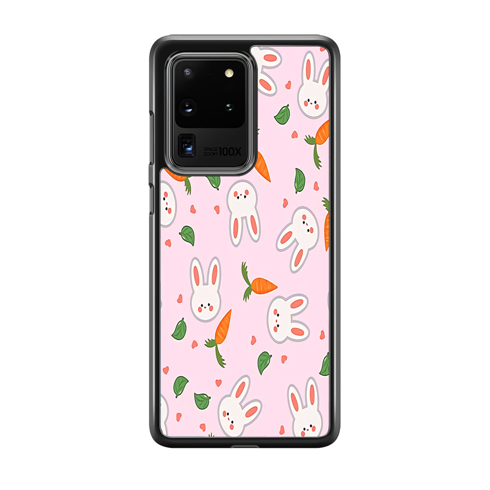 Rabbit Carrot Doodle Samsung Galaxy S20 Ultra Case