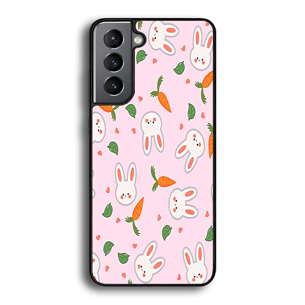 Rabbit Carrot Doodle Samsung Galaxy S21 Plus Case