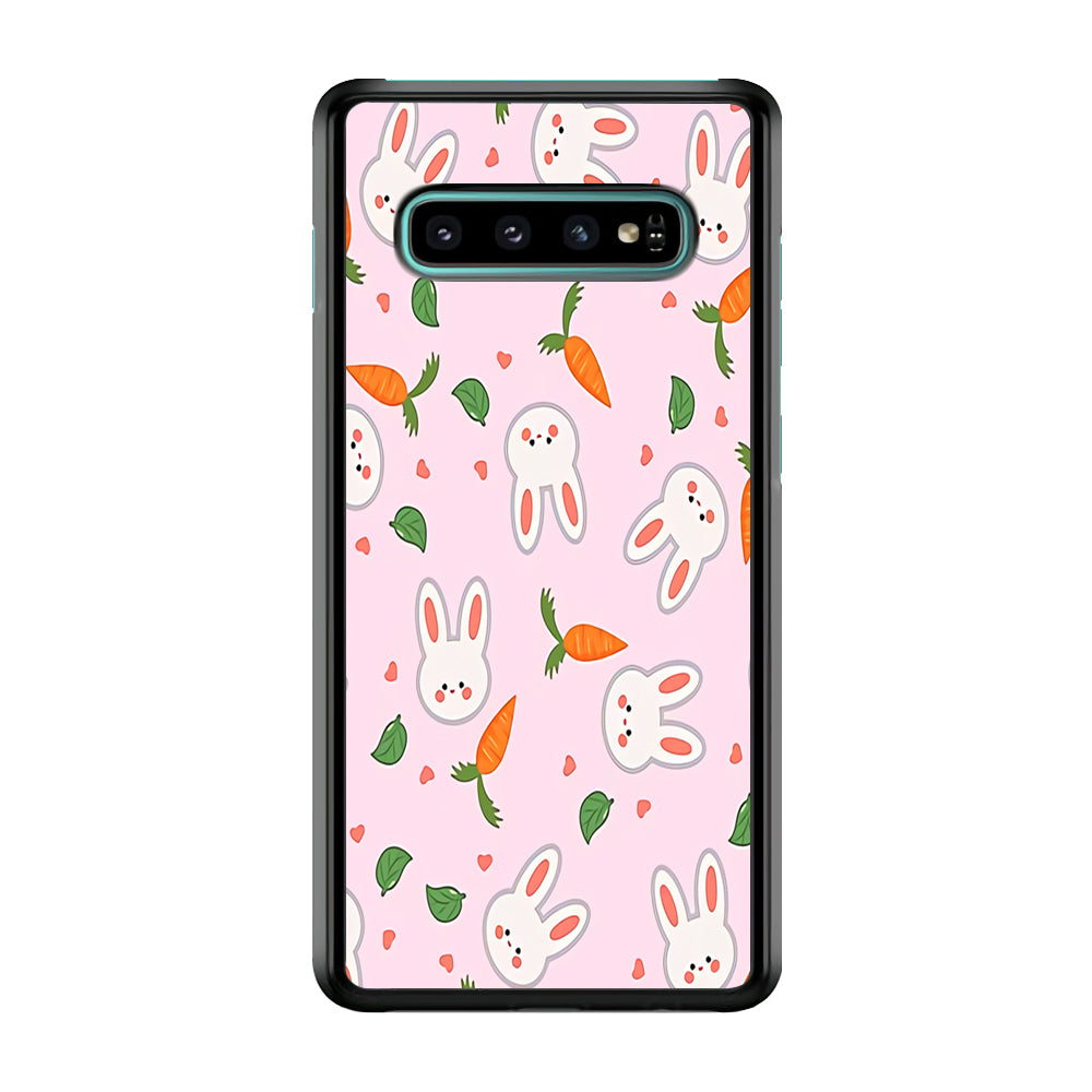 Rabbit Carrot Doodle Samsung Galaxy S10 Plus Case