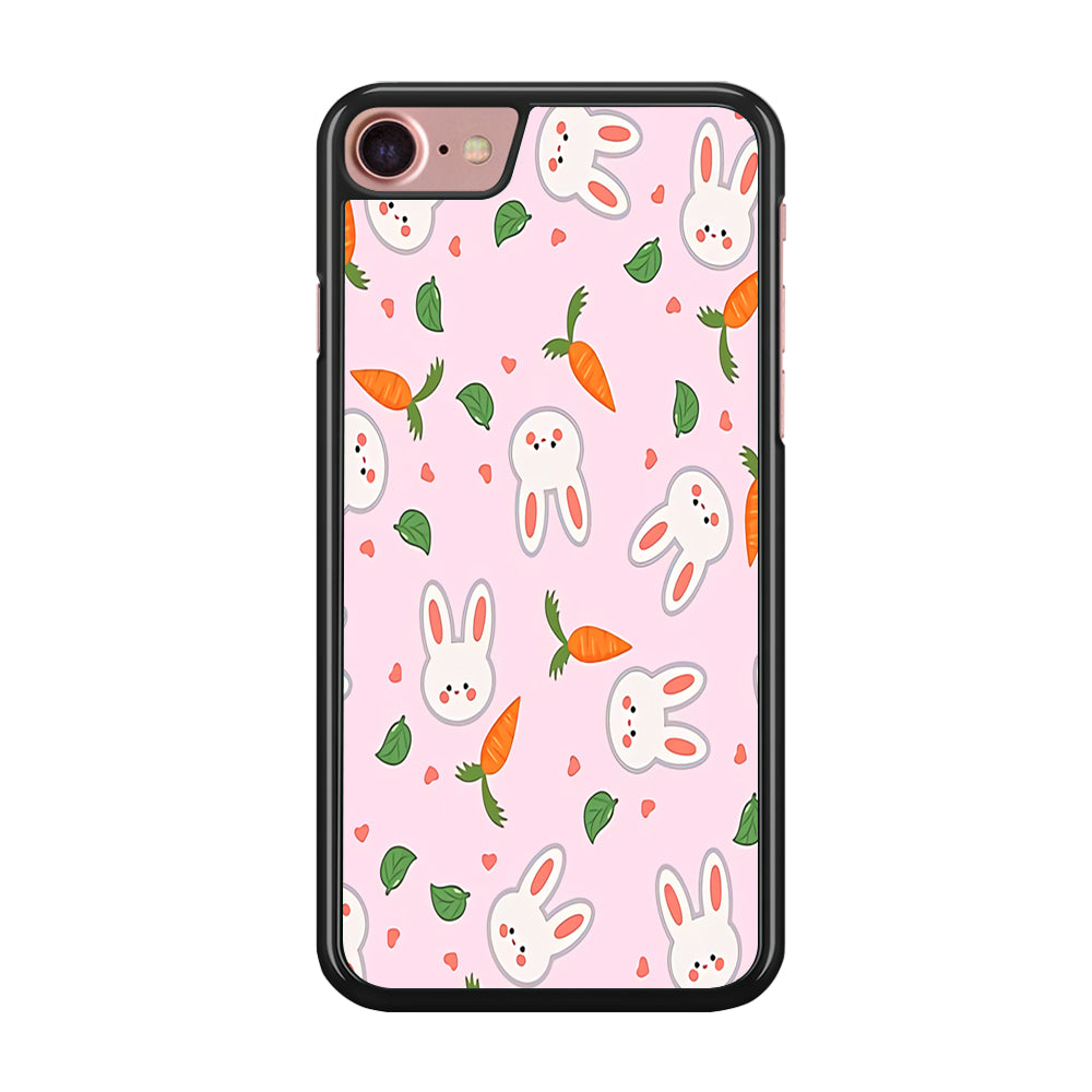 Rabbit Carrot Doodle iPhone 7 Case