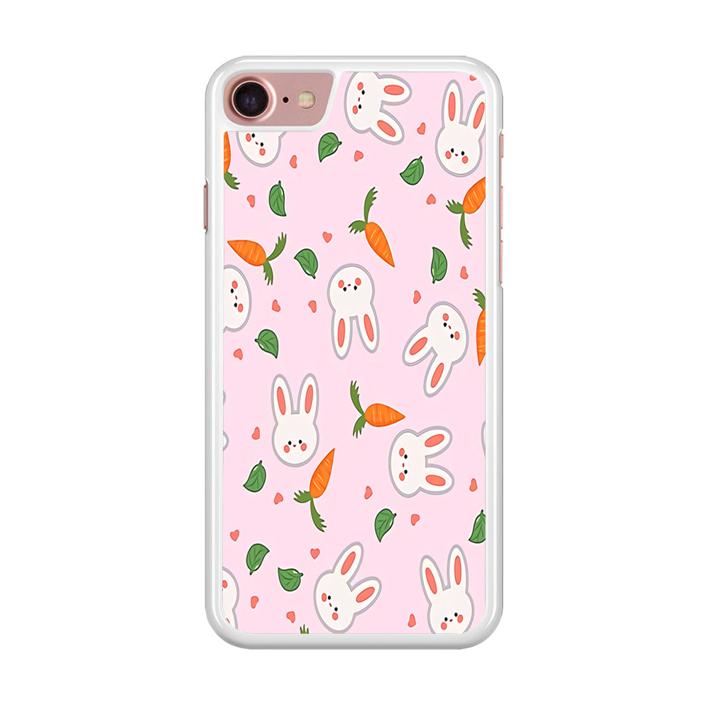Rabbit Carrot Doodle iPhone 7 Case