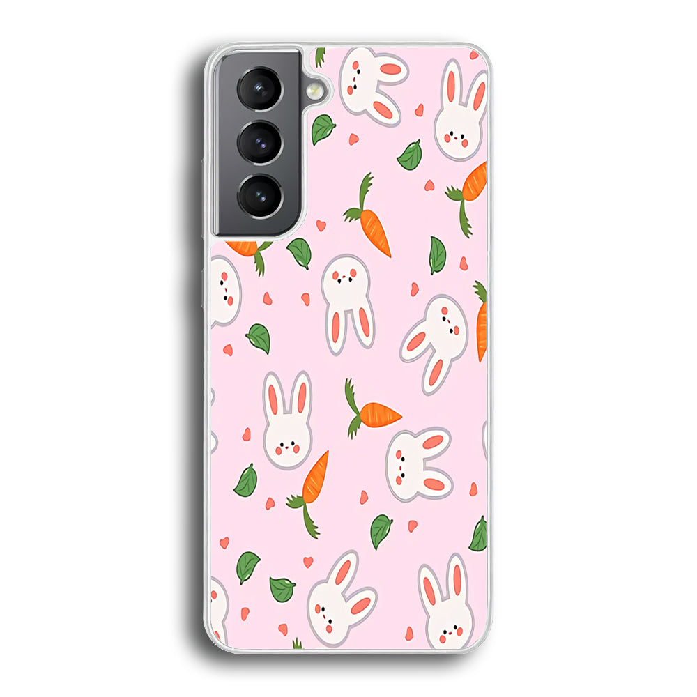 Rabbit Carrot Doodle Samsung Galaxy S21 Plus Case