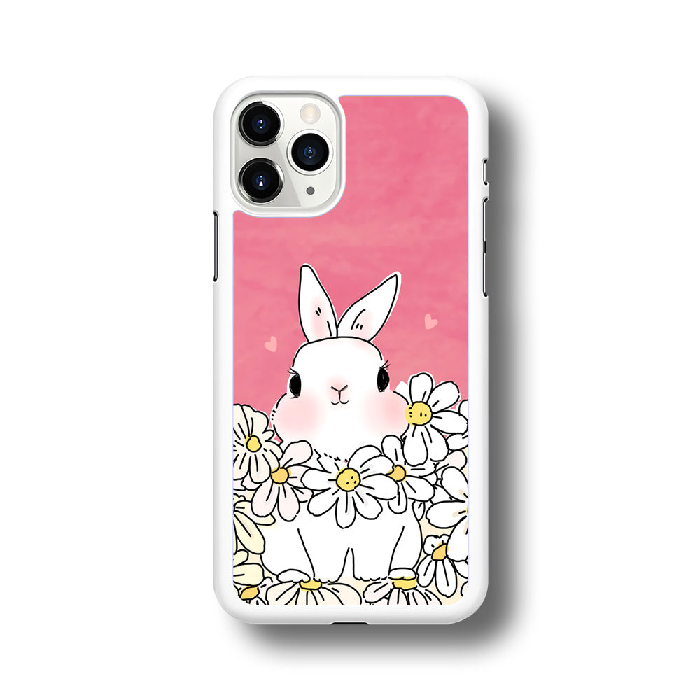 Rabbit Cute Flowers iPhone 11 Pro Case