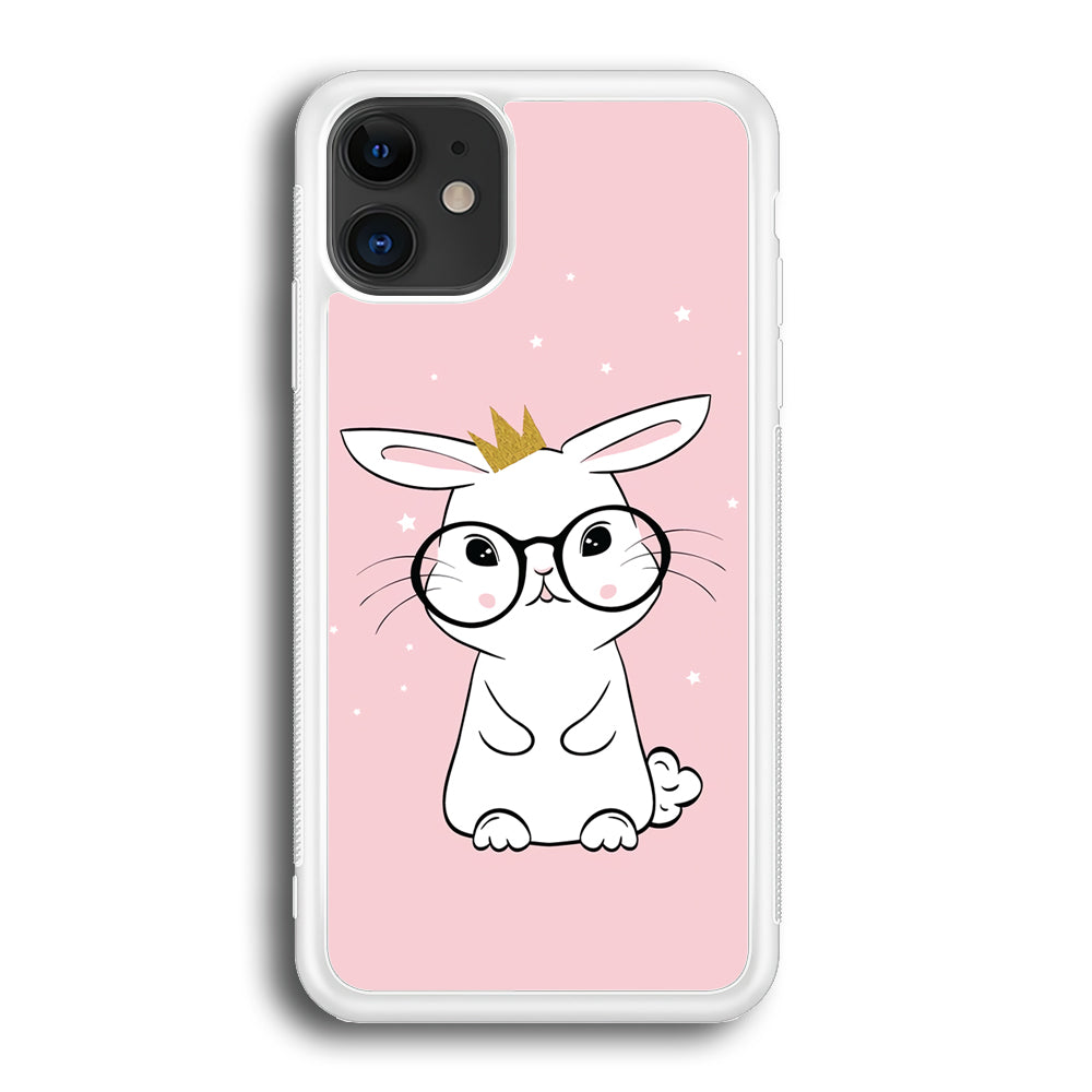 Rabbit Eyeglasses King iPhone 12 Case