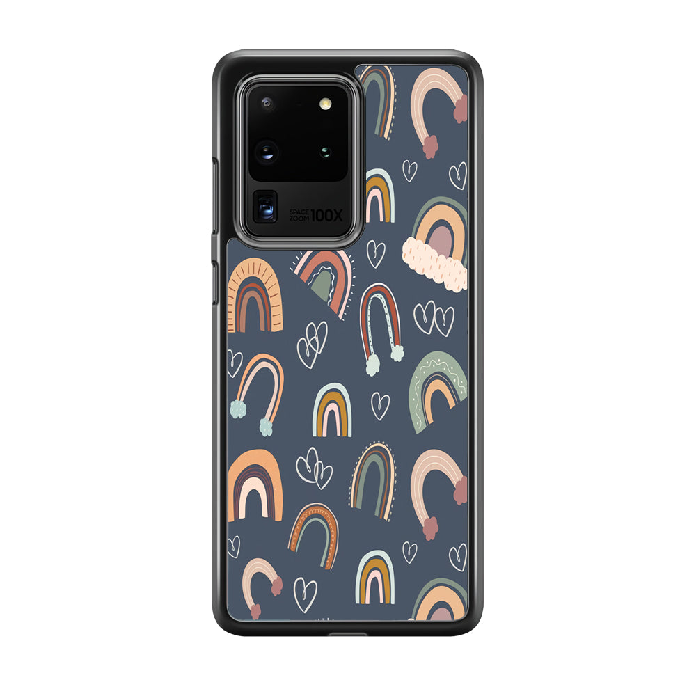Rainbow Aesthetic Navy Samsung Galaxy S20 Ultra Case