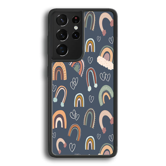 Rainbow Aesthetic Navy Samsung Galaxy S21 Ultra Case - Ezzystore