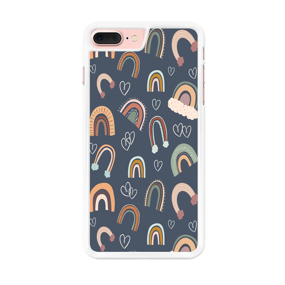 Rainbow Aesthetic Navy iPhone 8 Plus Case