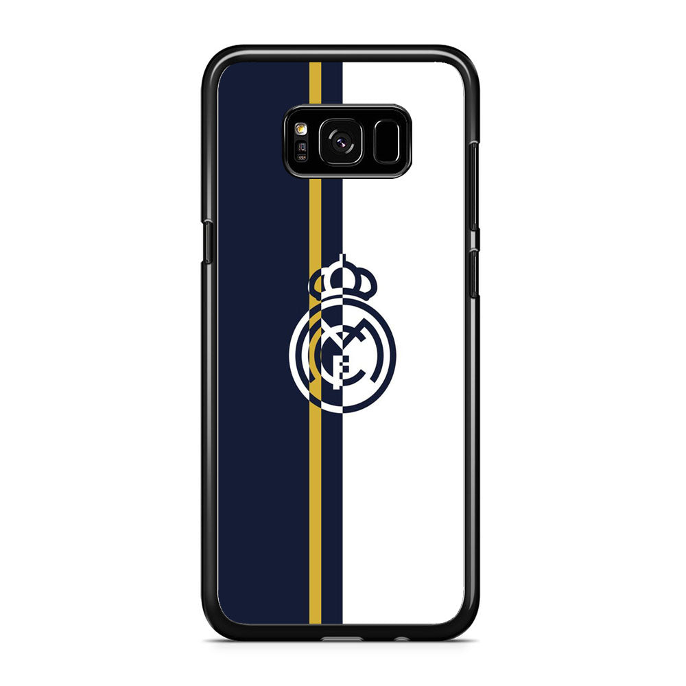 Real Mardrid Blue White Stripe Gold Samsung Galaxy S8 Case