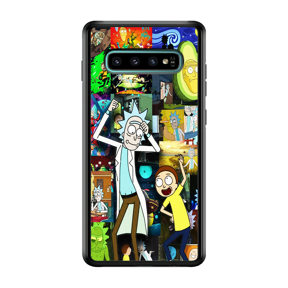 Rick and Morty Dance In Collage Samsung Galaxy S10 Plus Case