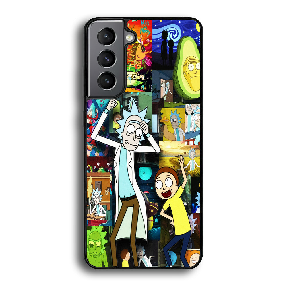 Rick and Morty Dance In Collage Samsung Galaxy S21 Plus Case