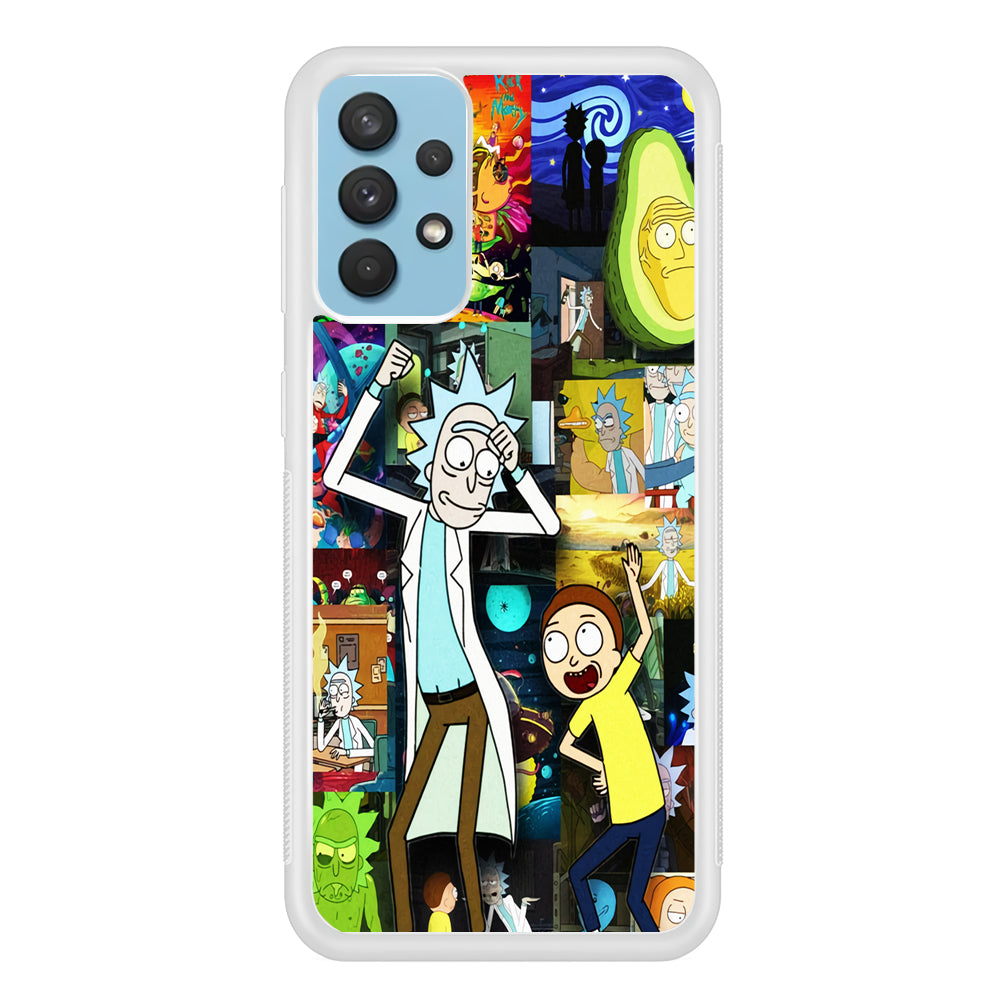 Rick and Morty Dance In Collage Samsung Galaxy A32 Case