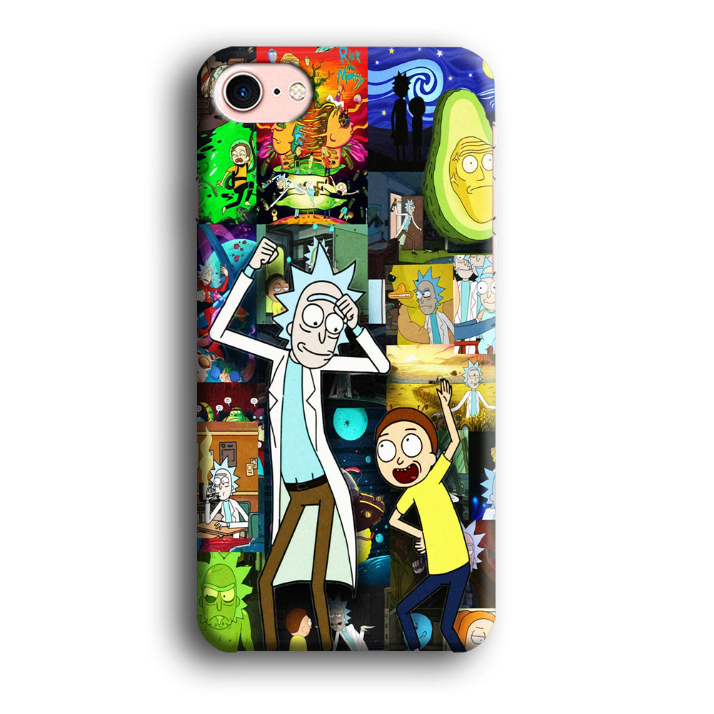 Rick and Morty Dance In Collage iPhone 8 Case