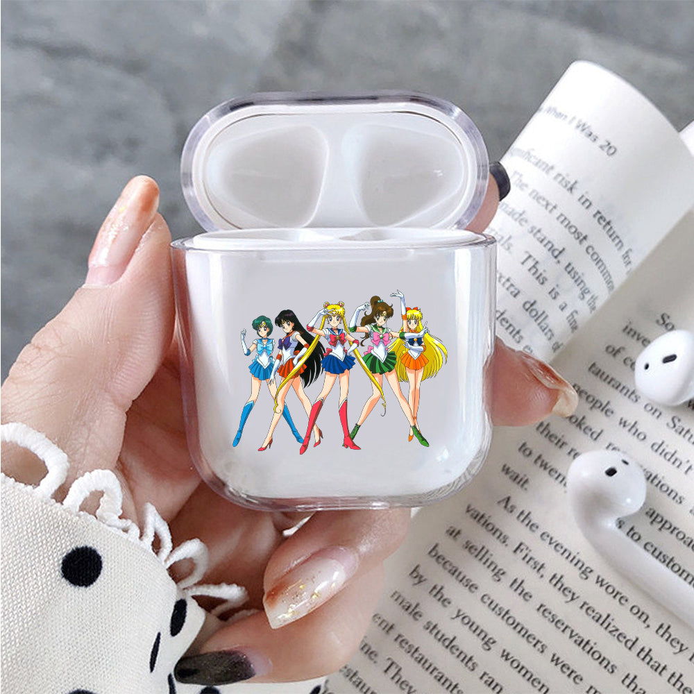 Sailor Moon Team Protective Clear Case Cover For Apple Airpods