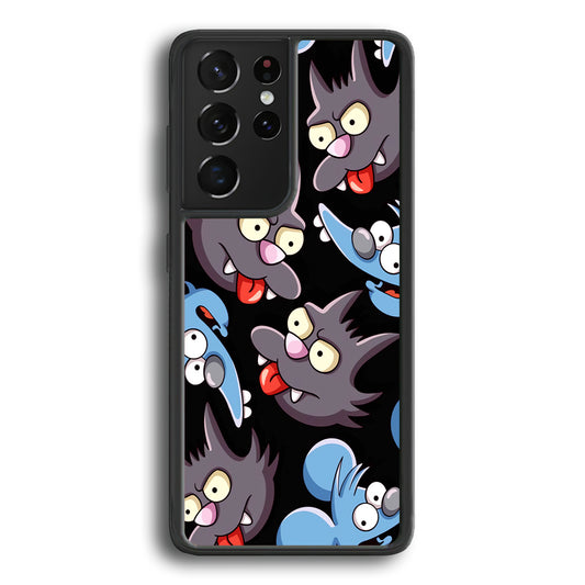 Simpson Snowball Cat Samsung Galaxy S21 Ultra Case - Ezzystore