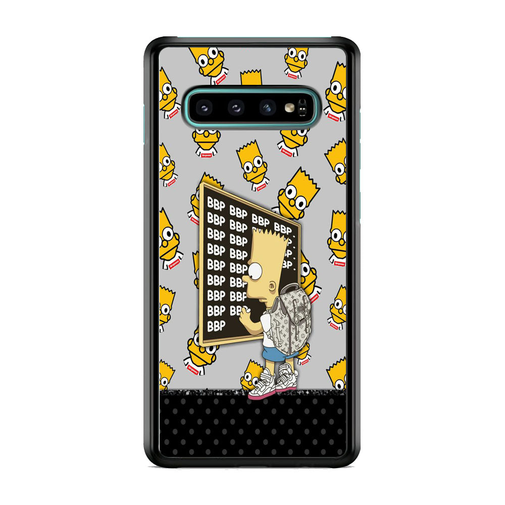 Simpson Write On The Black Board Samsung Galaxy S10 Plus Case