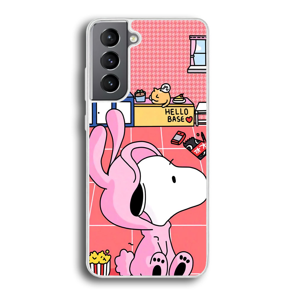 Snoopy Home Sweet Home Samsung Galaxy S21 Plus Case