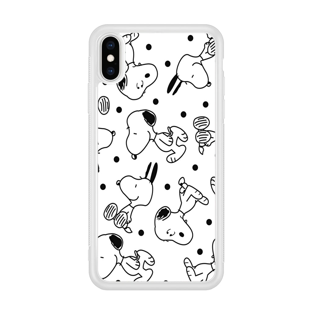 Snoopy In White iPhone XS Case