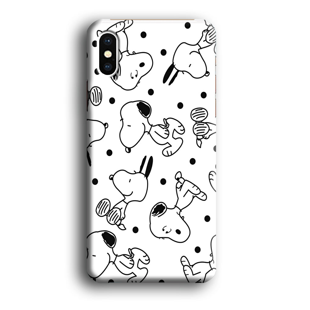 Snoopy In White iPhone XS Case