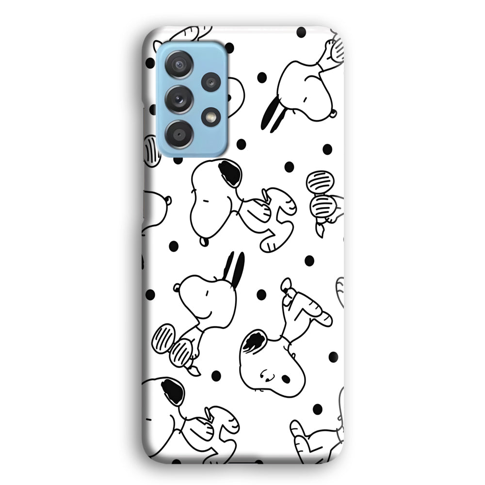 Snoopy In White Samsung Galaxy A52 Case