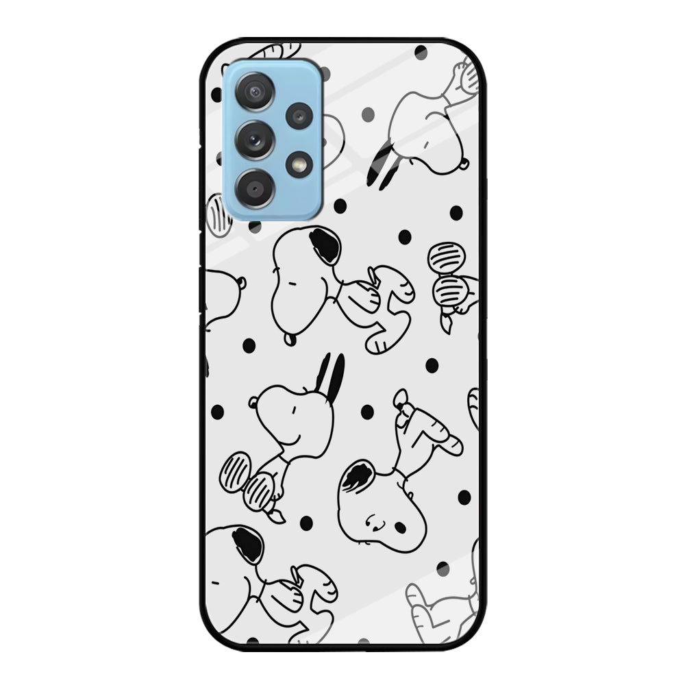 Snoopy In White Samsung Galaxy A52 Case