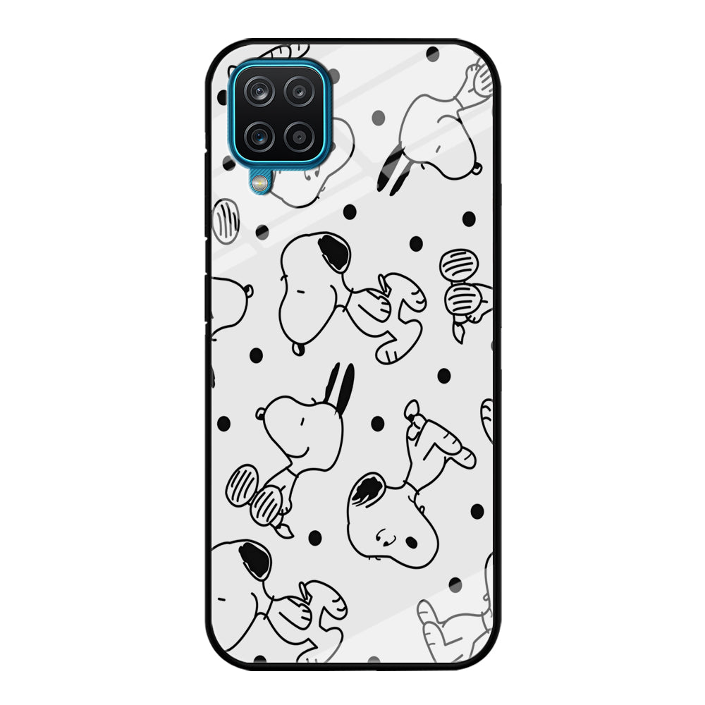 Snoopy In White Samsung Galaxy A12 Case