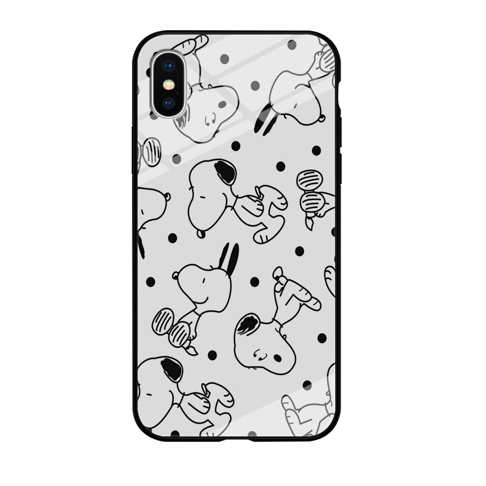 Snoopy In White iPhone XS Case
