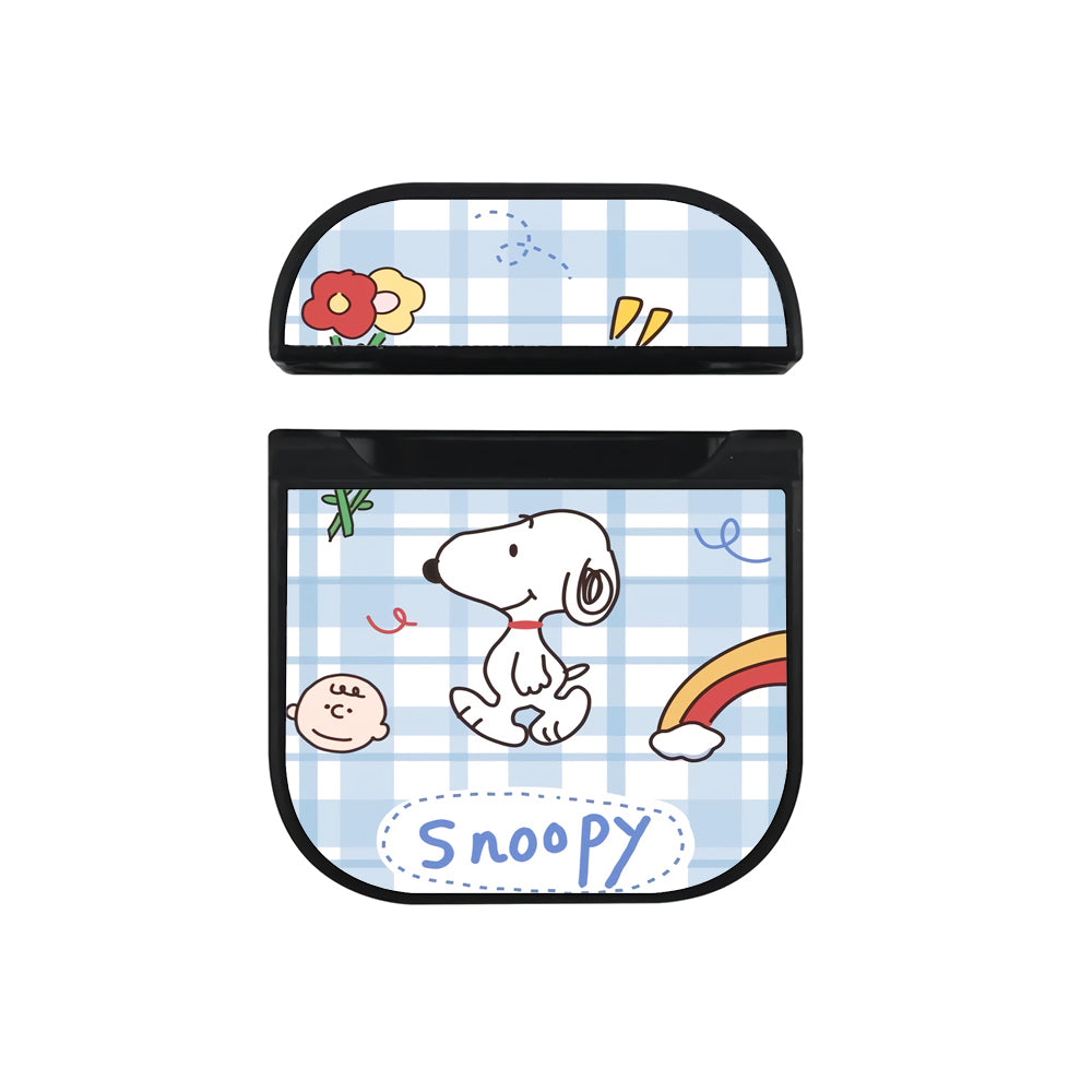 Snoopy Pattern of Square Hard Plastic Case Cover For Apple Airpods