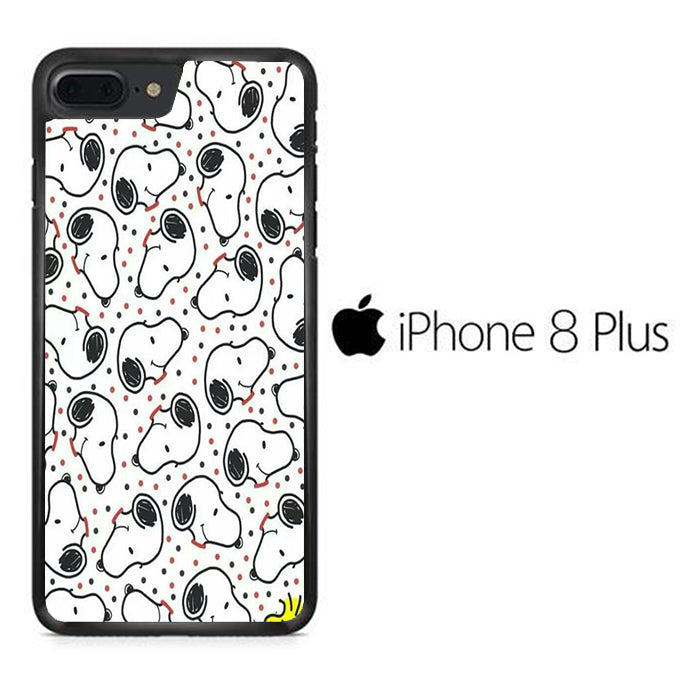 Snoopy Head Polkadot iPhone 8 Plus Case