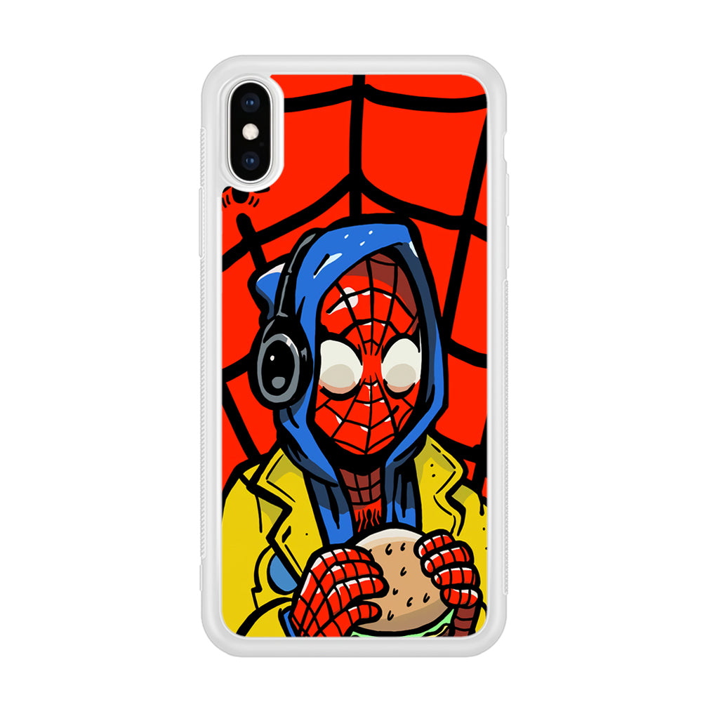 Spiderman Burger Lunch iPhone XS Case