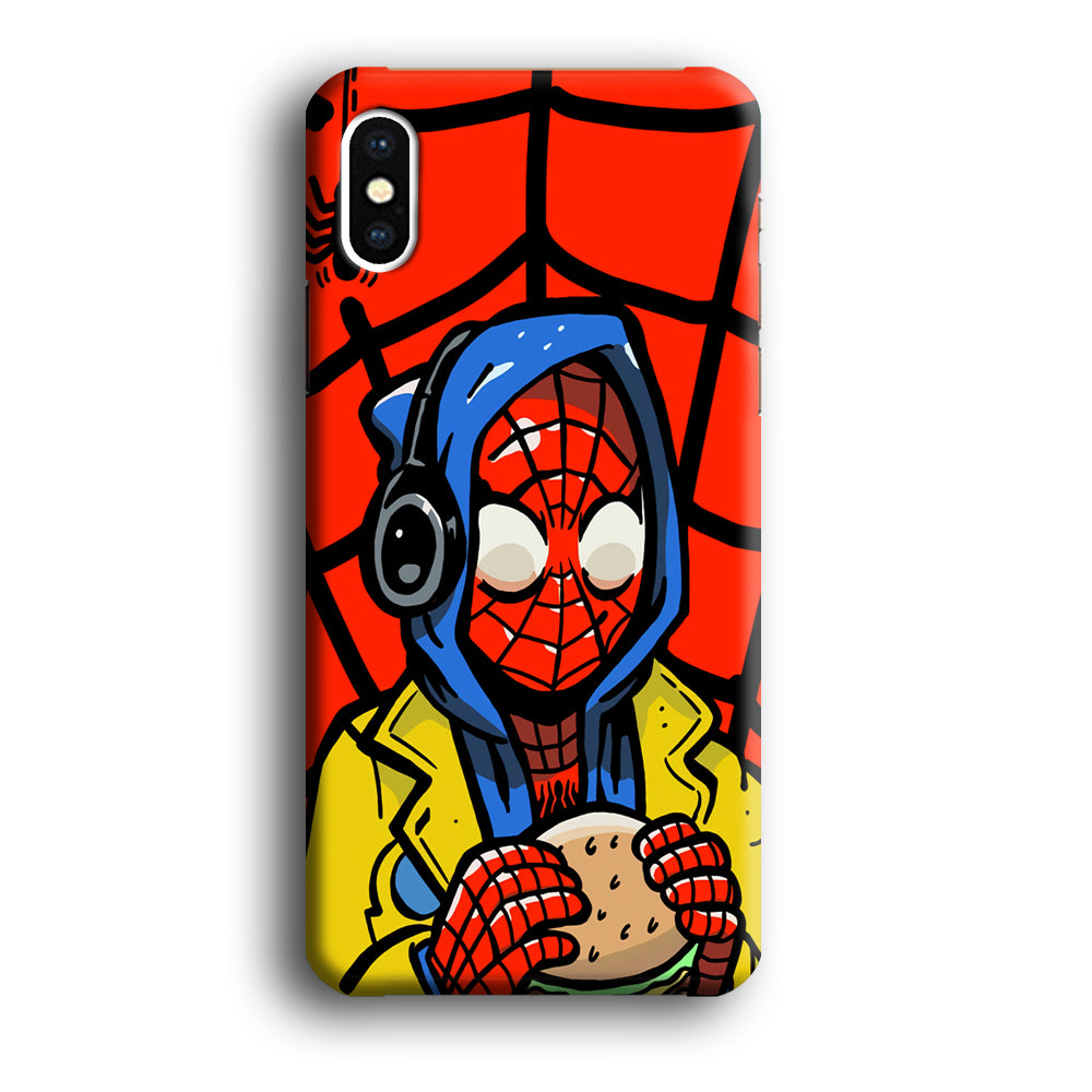 Spiderman Burger Lunch iPhone XS Case