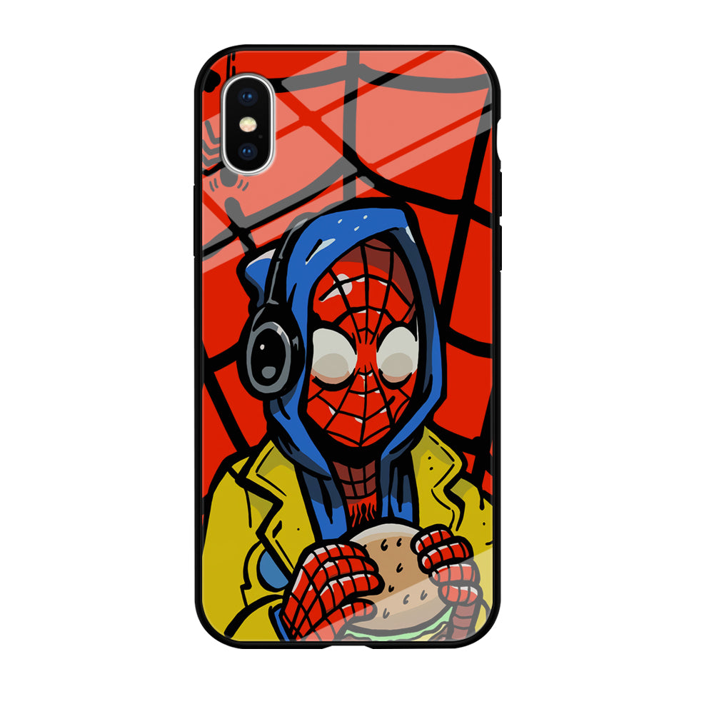 Spiderman Burger Lunch iPhone XS Case
